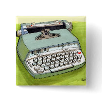Totally Auto Matic Classic Typewriter Pinback Button