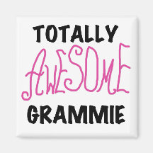 Totally Awesome Grammie Pink T-shirts Gifts Fridge Magnet