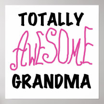 Totally Awesome Grandma - Pink Tshirts and Gifts Print