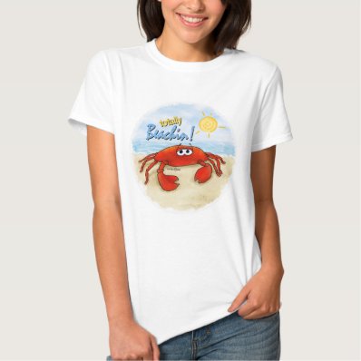Totally Beachin crab t-shirt