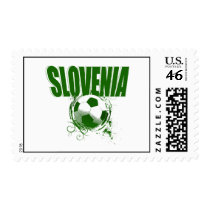 Totally cool Slovenia Green Grunge ball Artwork Postage Stamp