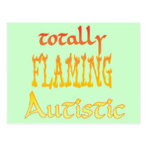 Totally Flaming Autistic Postcard