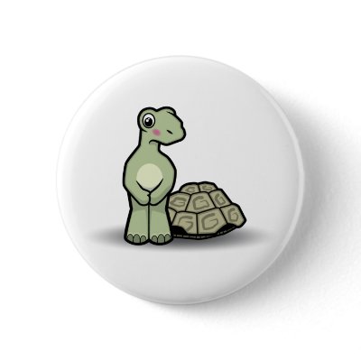 Totally Naked Tortoise Button by BawlingBunny