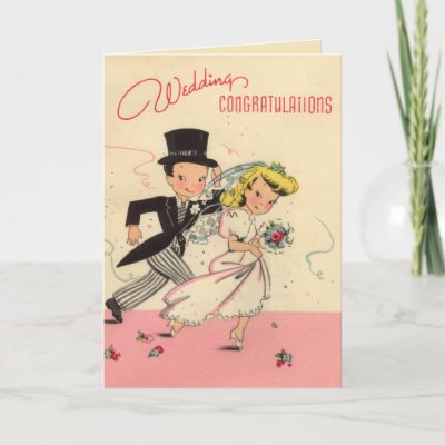Totally Retro Wedding Congratulations Greeting Cards by tnmpastperfect