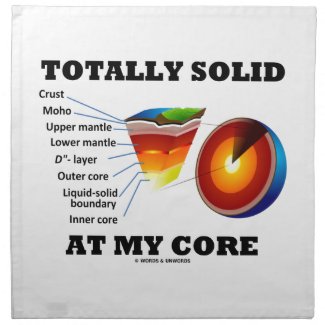 Totally Solid At My Core (Layers Of The Earth) Printed Napkins