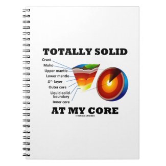Totally Solid At My Core (Layers Of The Earth) Spiral Notebook
