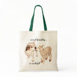 Tote Bag Jack Russell Terrier and Lamb