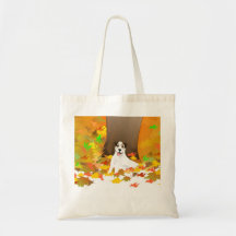 Tote Bag - Jack Russell Terrier Dog Autumn Leaves