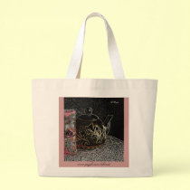 Tote Bag Large - Books and Tea bags