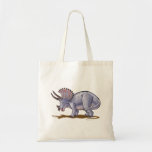 Tote Bag Triceratops Cartoon Dinosaur
