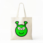 Green alien buddy icon   tote_bags