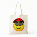 Biker emoticon glasses  tote_bags