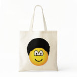 Afro emoticon   tote_bags