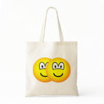 Gemini emoticon Zodiac sign  tote_bags