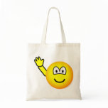 Bye emoticon waving  tote_bags