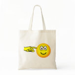 Ear picking emoticon   tote_bags