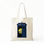 Dr Who smile Tardis  tote_bags