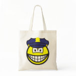 Cop smile   tote_bags