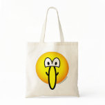 Big nosed emoticon   tote_bags