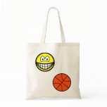 Basketball playing smile   tote_bags