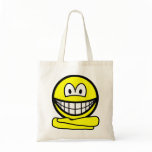 Yoga smile   tote_bags