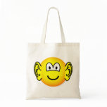 Ears emoticon Big  tote_bags