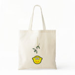 Mistletoe buddy icon girl  tote_bags