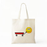 Red wagon emoticon   tote_bags