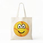 Baseball emoticon   tote_bags