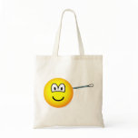 Ear cleaning emoticon   tote_bags