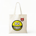 Devil on shoulder smile   tote_bags