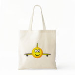 Airplane emoticon Jet  tote_bags