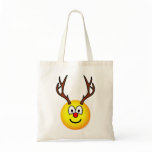 Rudolph the red nosed reindeer emoticon   tote_bags
