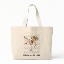 Tote Bags - Girl in a Martini Glass, Olivia