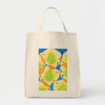 Tote de los pescados bolsa de mano