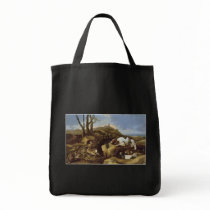 Tote: Spaniels Stalking Rabbits in the Dunes bags by VintagePets Tote: Spaniels Stalking Rabbits in the Dunes bags