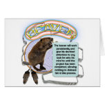 TOTEM BEAVER - TEACHES  PERSEVERANCE GREETING CARD