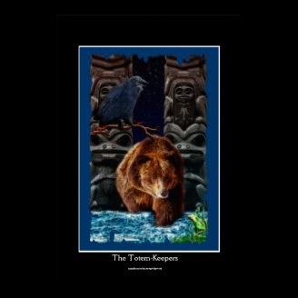 Totem-Poles, Grizzly Bear, Raven, Frog Art Poster