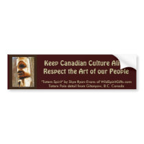 TOTEM SPIRIT Art Collection Bumper Sticker