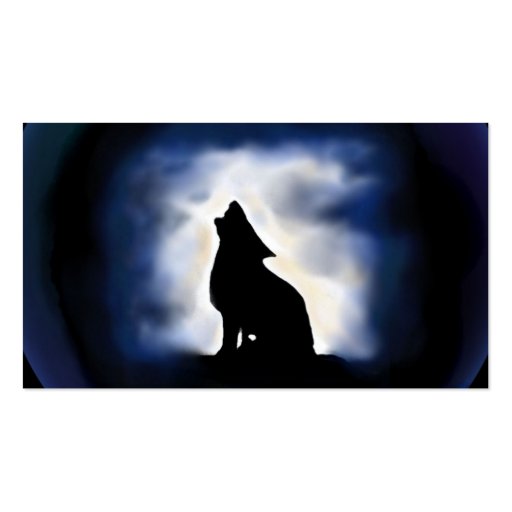 totem - wolf business card template (front side)