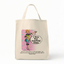 Totes, Grocery - Polka Dot Martini Diva Tote Bags