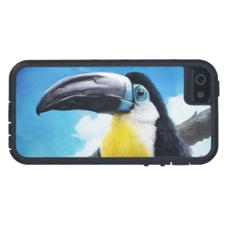Toucan in Misty Air digital tropical bird painting iPhone 5 Case