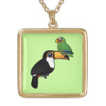 Toucan Tower Gold Finish Necklace