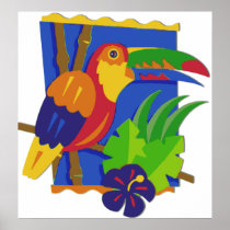 Toucan Window Perch Print