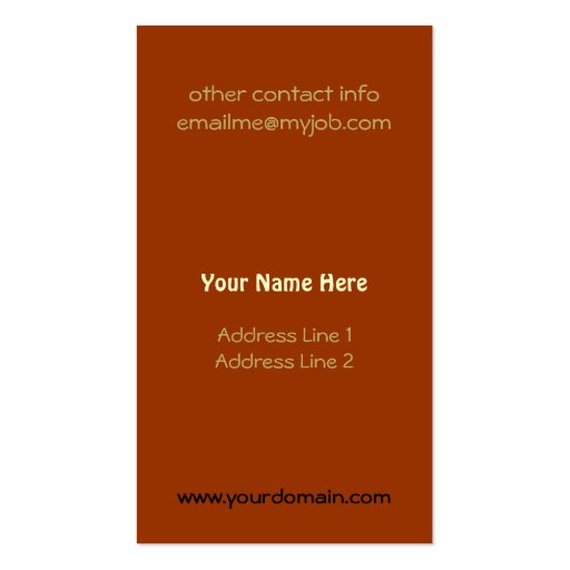 Touch of Class Business Card Templates (back side)