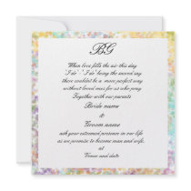 Touch of spring wedding invitation