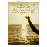 Touched the Face of God Inspirational Flight Poem cards