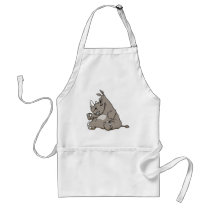 Tough Cartoon Rhino aprons