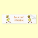 Tough Chick Back Off Bumper Sticker bumper stickers
