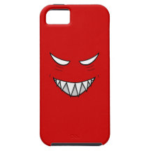 Tough Grinning Face With Evil Eyes Red iPhone 5 Case